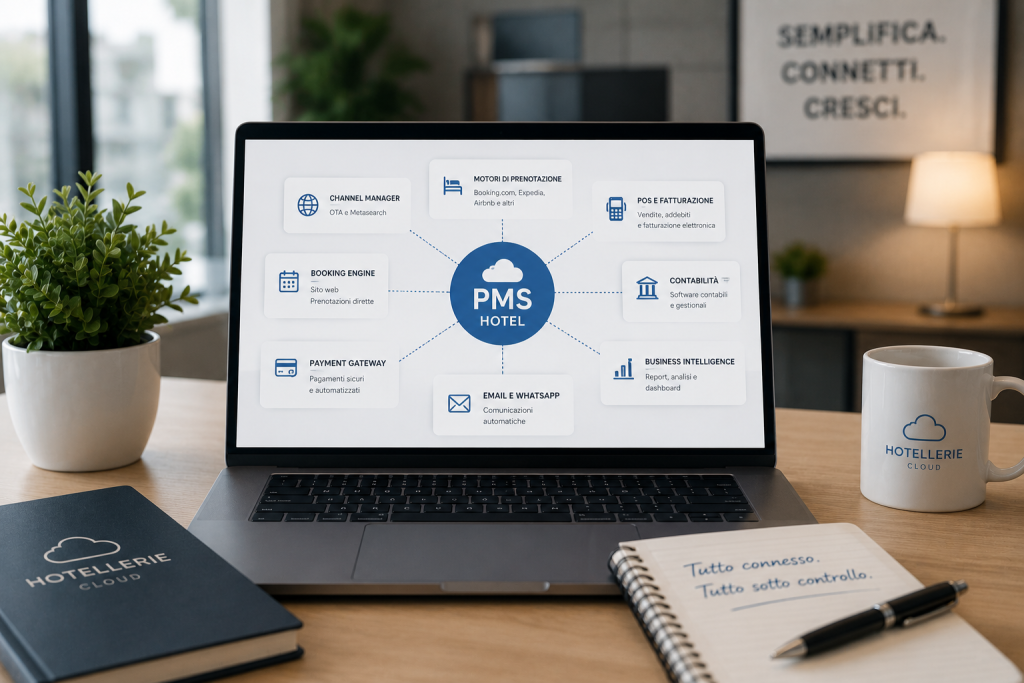 PMS Hotel integrato con i sistemi digitali della struttura